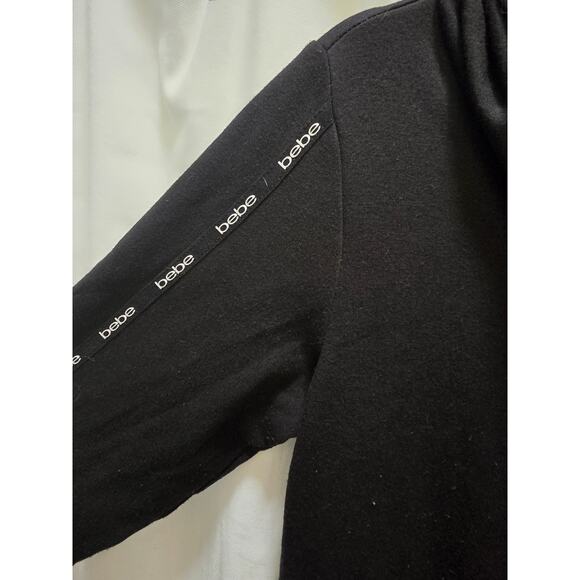 Bebe Sport black funnel neck sweatshirt with pocket size medium - Picture 4 of 8